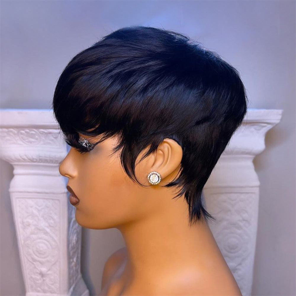 Stylish Pretty Classic Casual Human Set Real Hair Wig