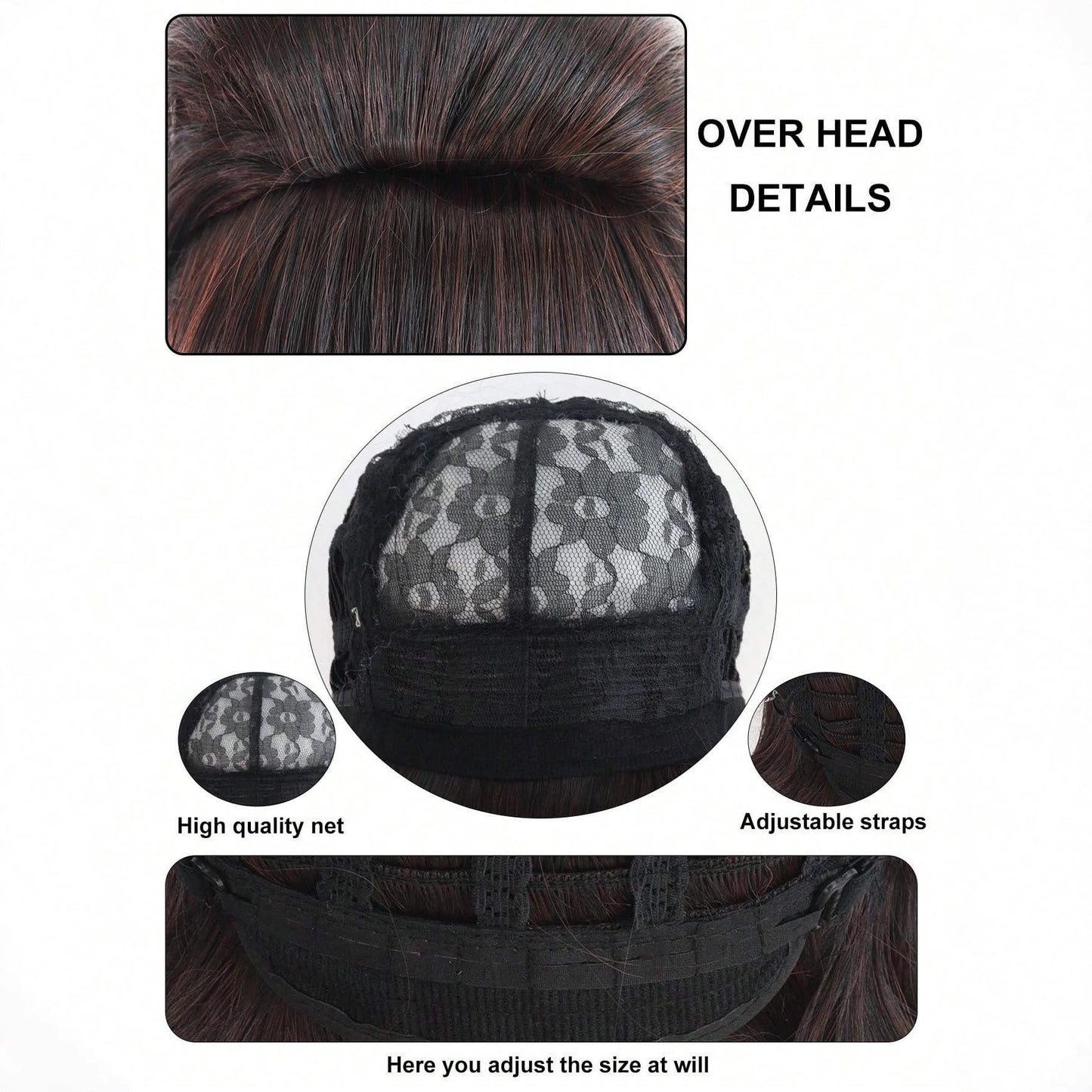 Women's High Skull Top Daily Wear Shape Wig Short Curly Hair