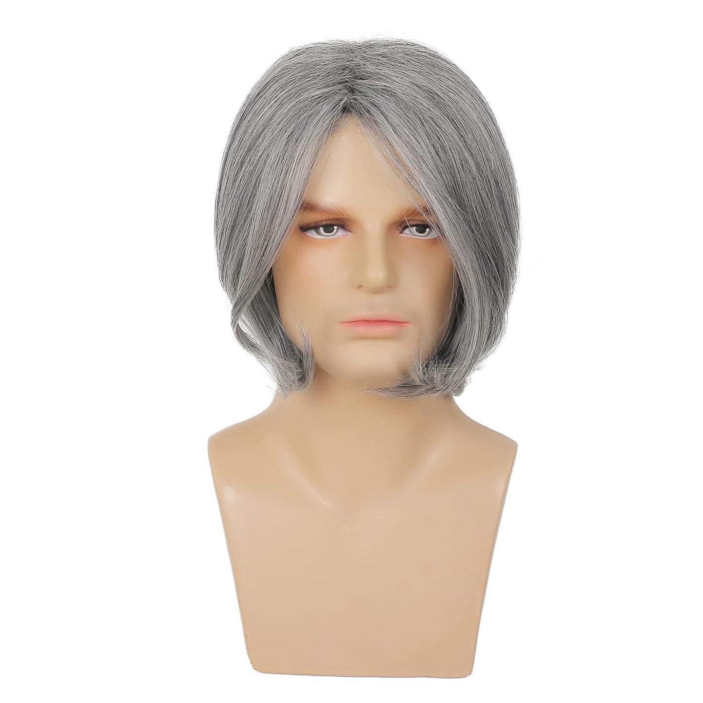 Men's Fashion Sier Gray Head Cover Men's Wig