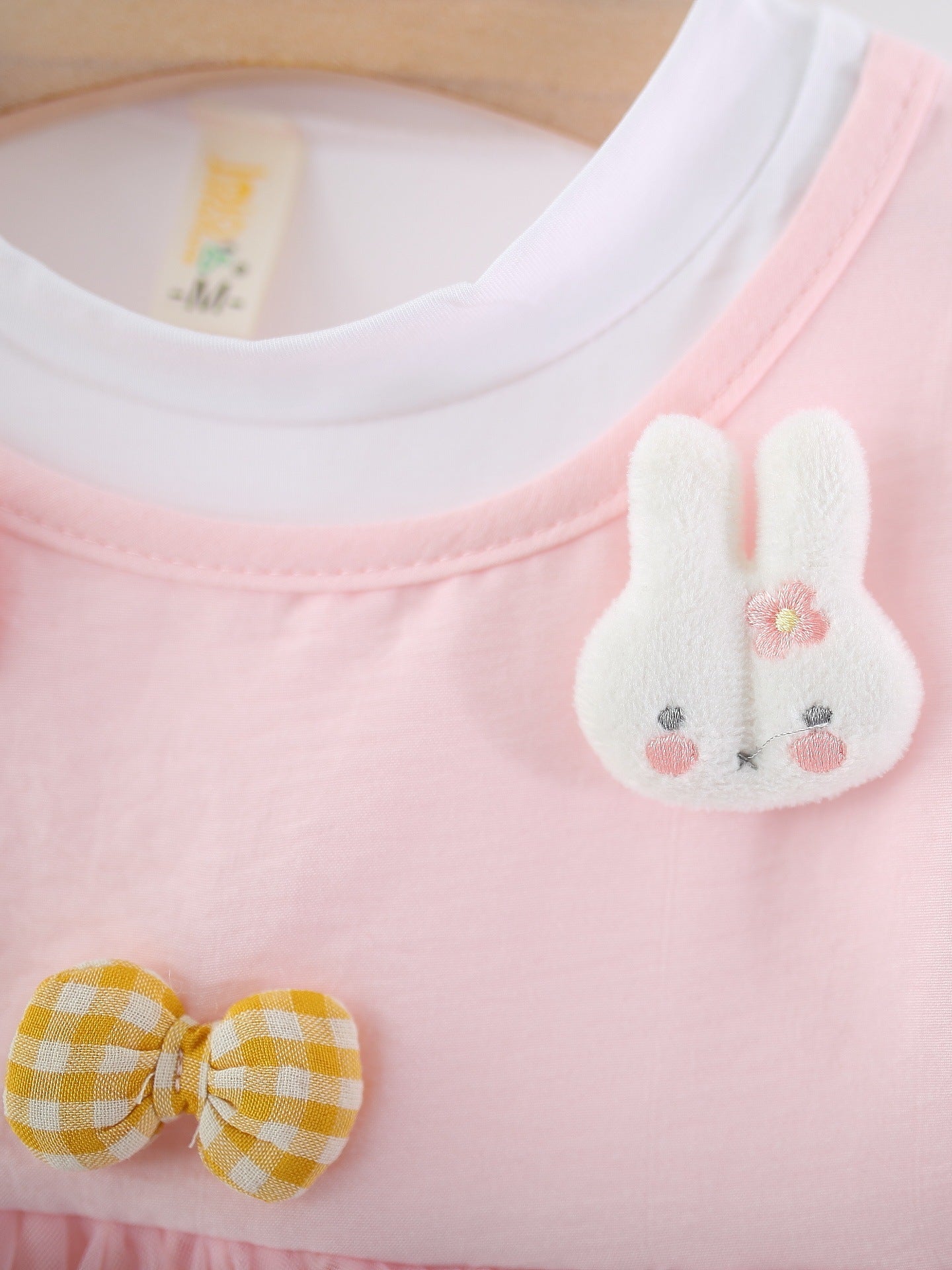 Children's Short-sleeved Summer Sweet Cute Fake Two Pieces Tulle Tutu Princess Children's Dress