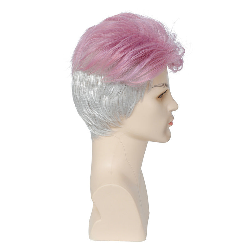 Men's Short Straight Hair Daily Wear Universal Cos Wig