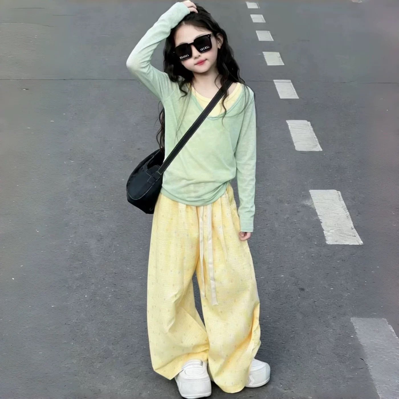 Children's Spring Clothes Western Style Thin Little Dopamine Long Children's Suit