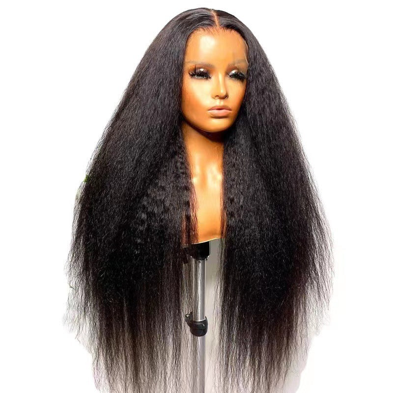 Women's Fluffy Medium Pressure Pit Fiber Synthetic Wig Long Curls