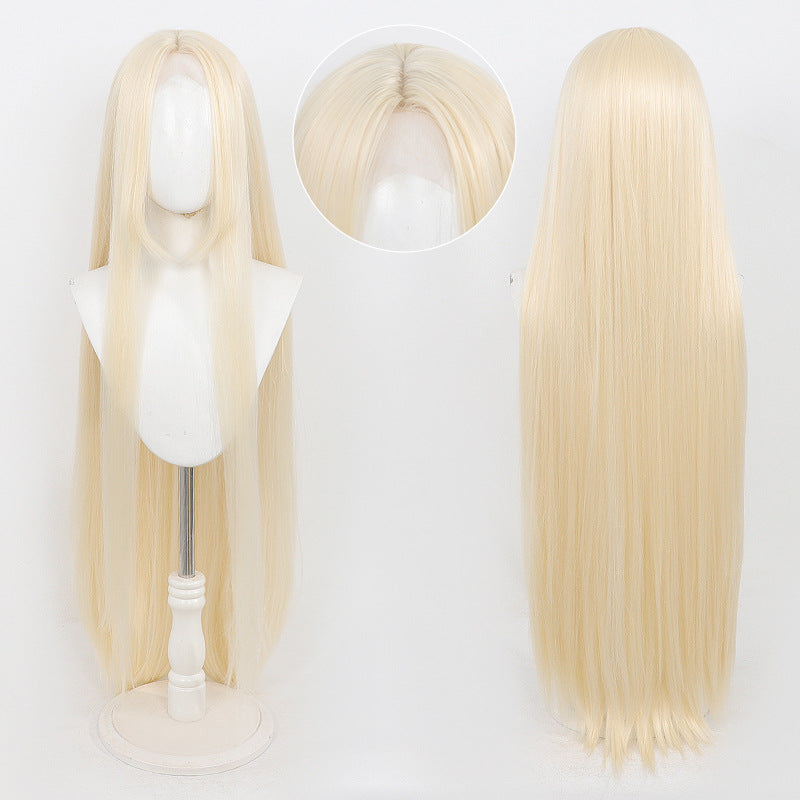 Universal Hand Crocheting Forehead Lace Mid-length Cos Wig