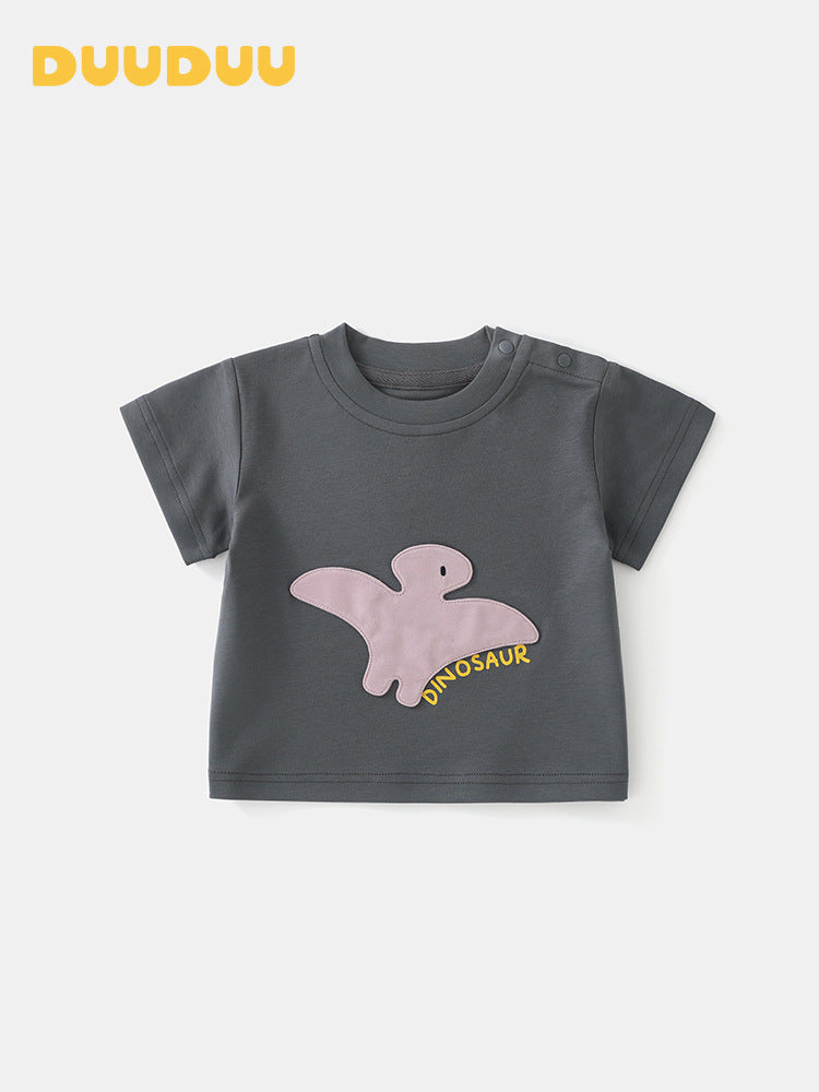 Dinosaur Summer Thin Short Sleeve Top Clothes For Babies Children's T-shirt