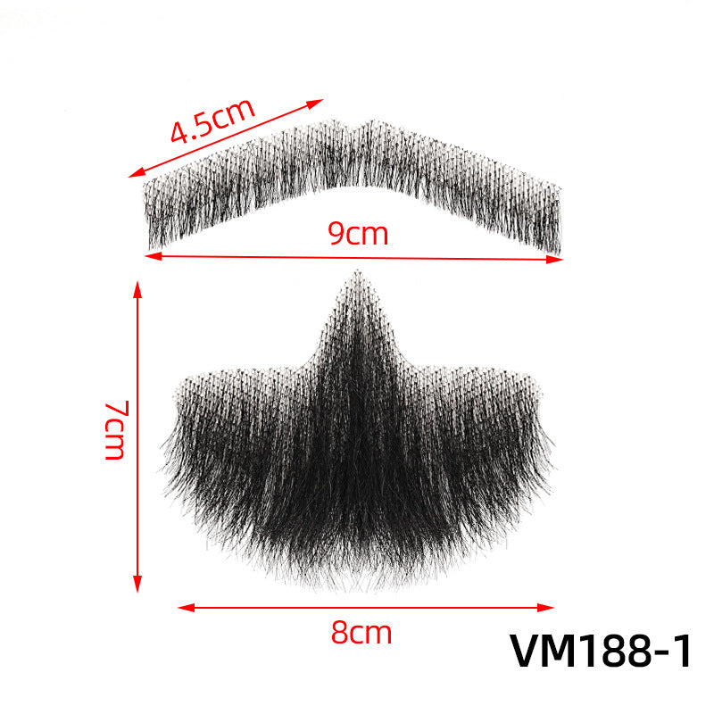 Fake Beard Invisible Seamless Human Hair Eyebrows Film Television Props Other Wig