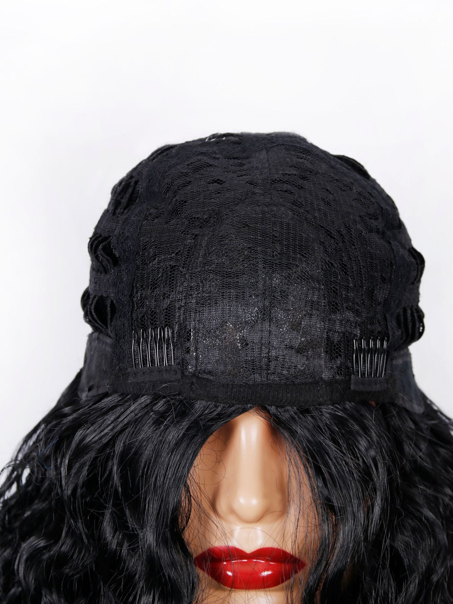 Women's Curly Hair African Small Head Cover Fluffy Wig Long Curls
