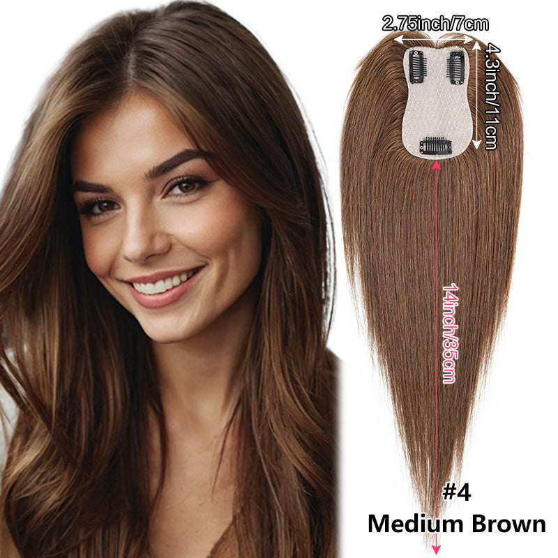 Women's Hair Hairpiece Cover Gray Increase Volume Fluffy High Skull Wig