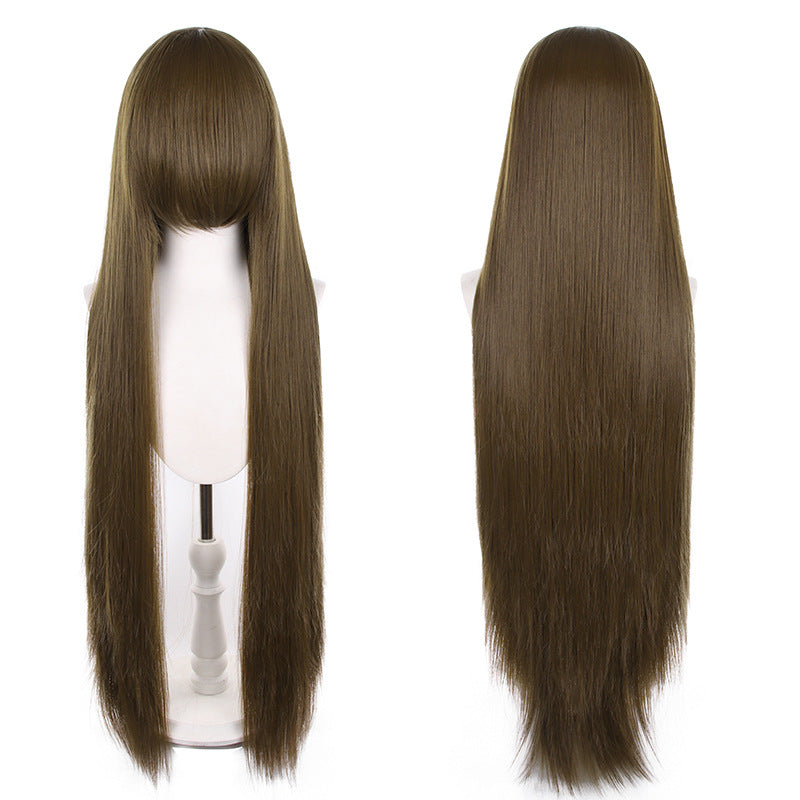 Mao Style Universal Scalp Head Long Bangs Cos Wig