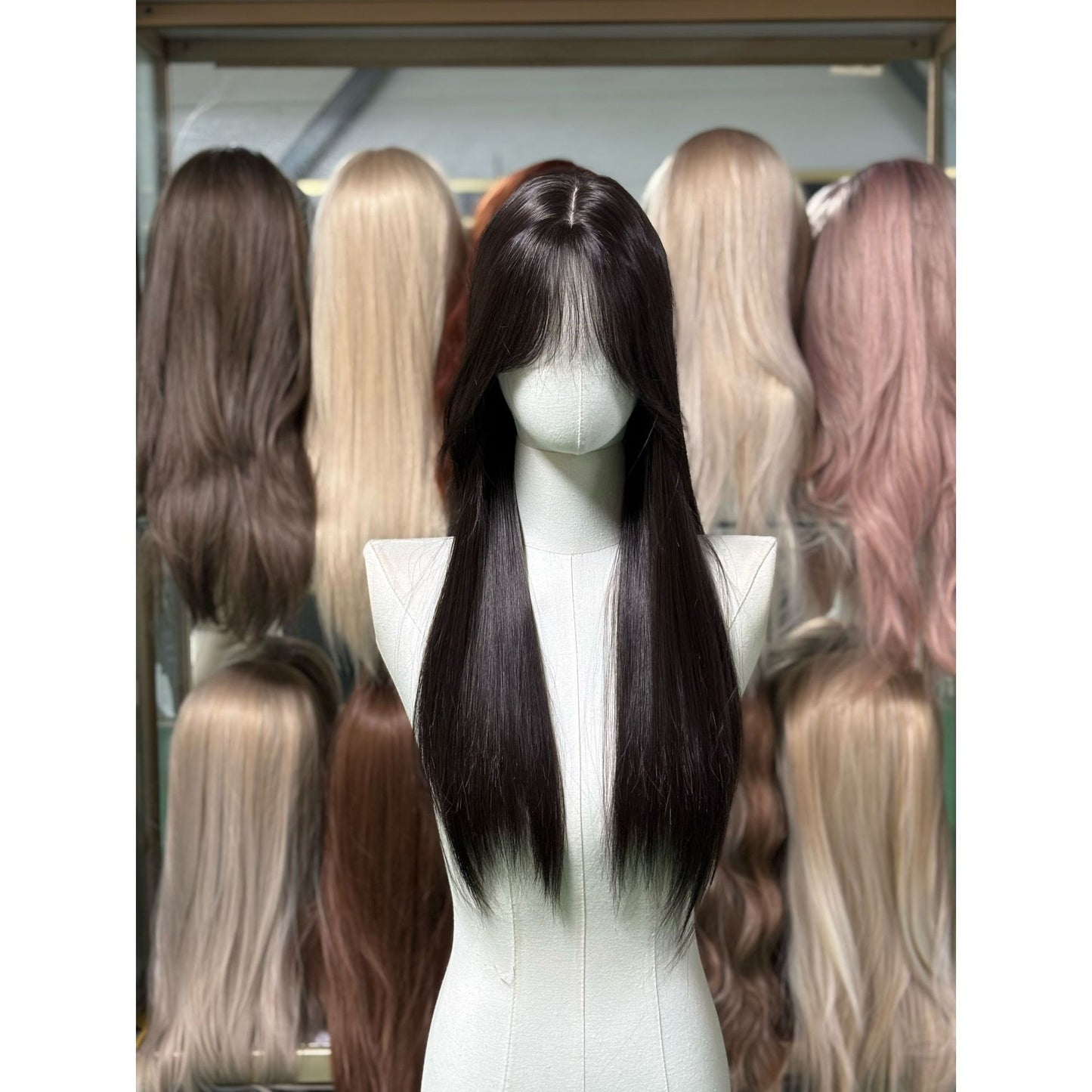 Small Lace Curly Hair Medium Natural Long Straight Wig