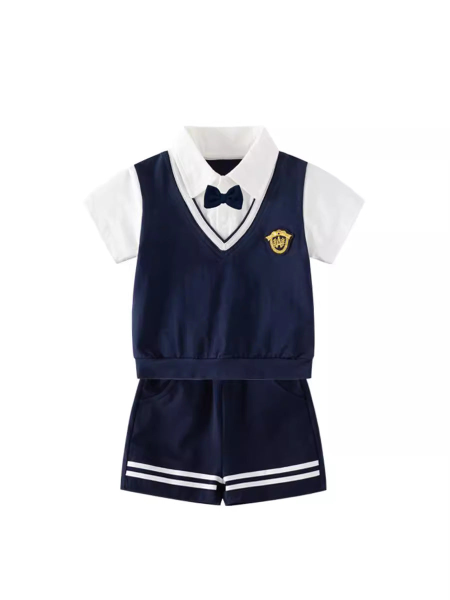 Children's Summer Short Sleeve Trendy Clothes Clothing Gentleman One Year Children's Suit