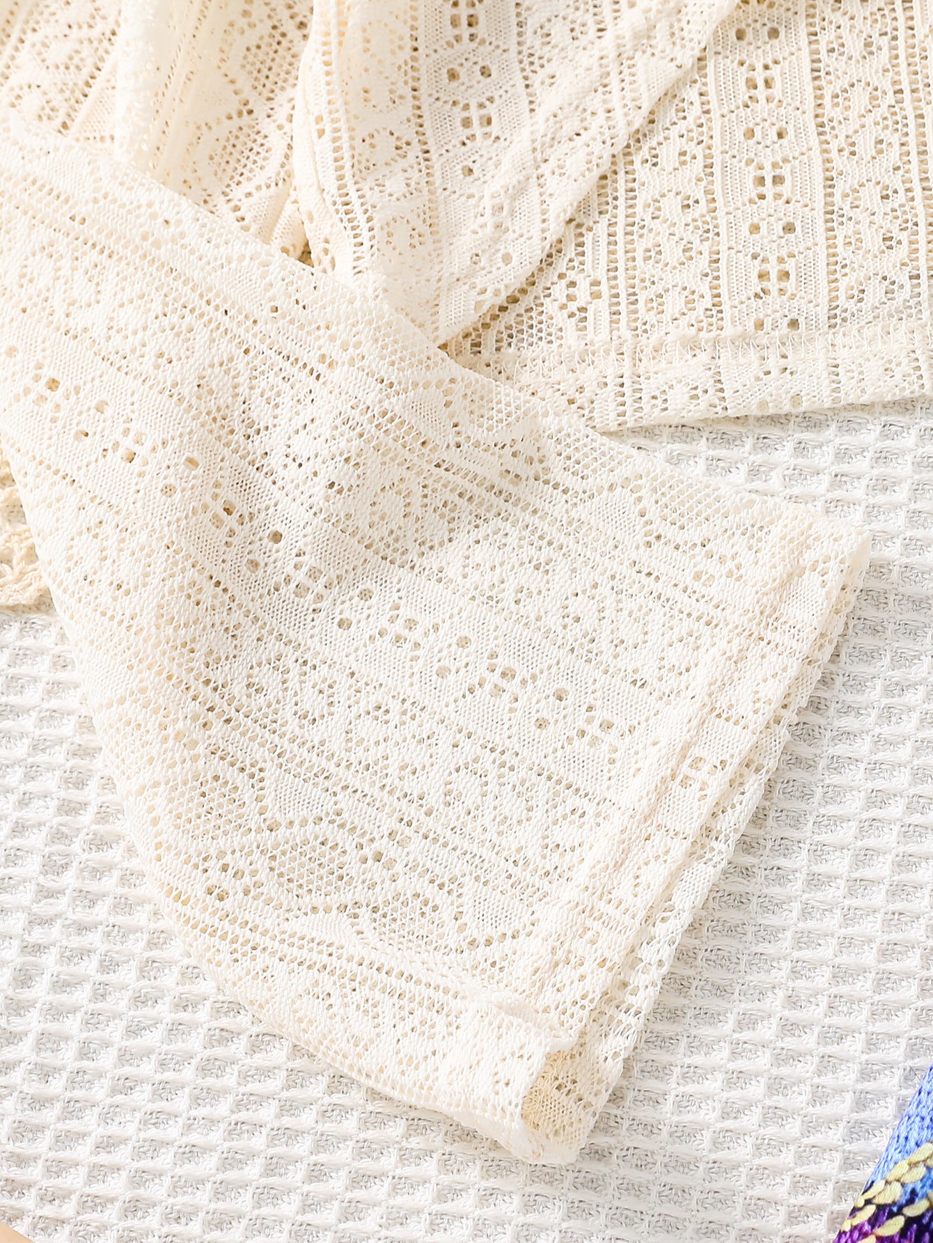 Two-piece Set Vacation Style Sunscreen Shawl Bohemian Sweater Pattern Children's Dress