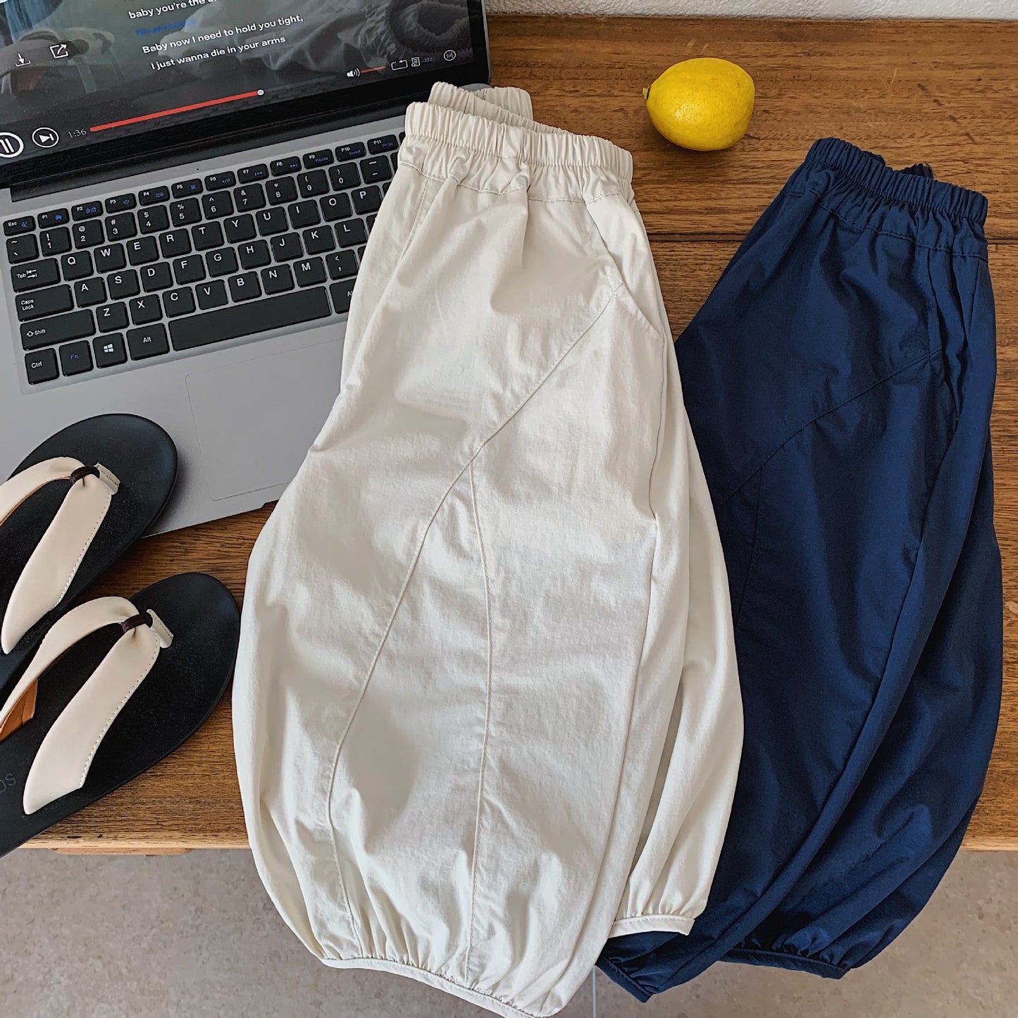 Children's Boy Summer Korean Style Solid Color Casual Cropped Children's Pants
