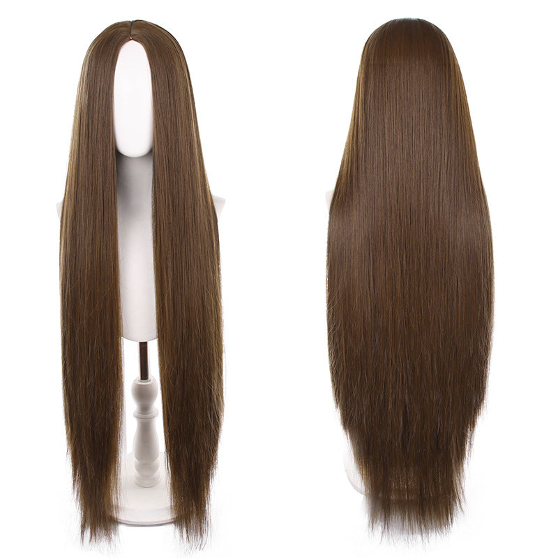 Mid-length Universal Long Straight Scalp Style Cos Wig