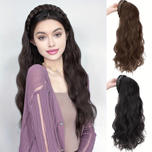 Female Hair Hoop One Curly Water Ripple Artificial Wig Long Curls