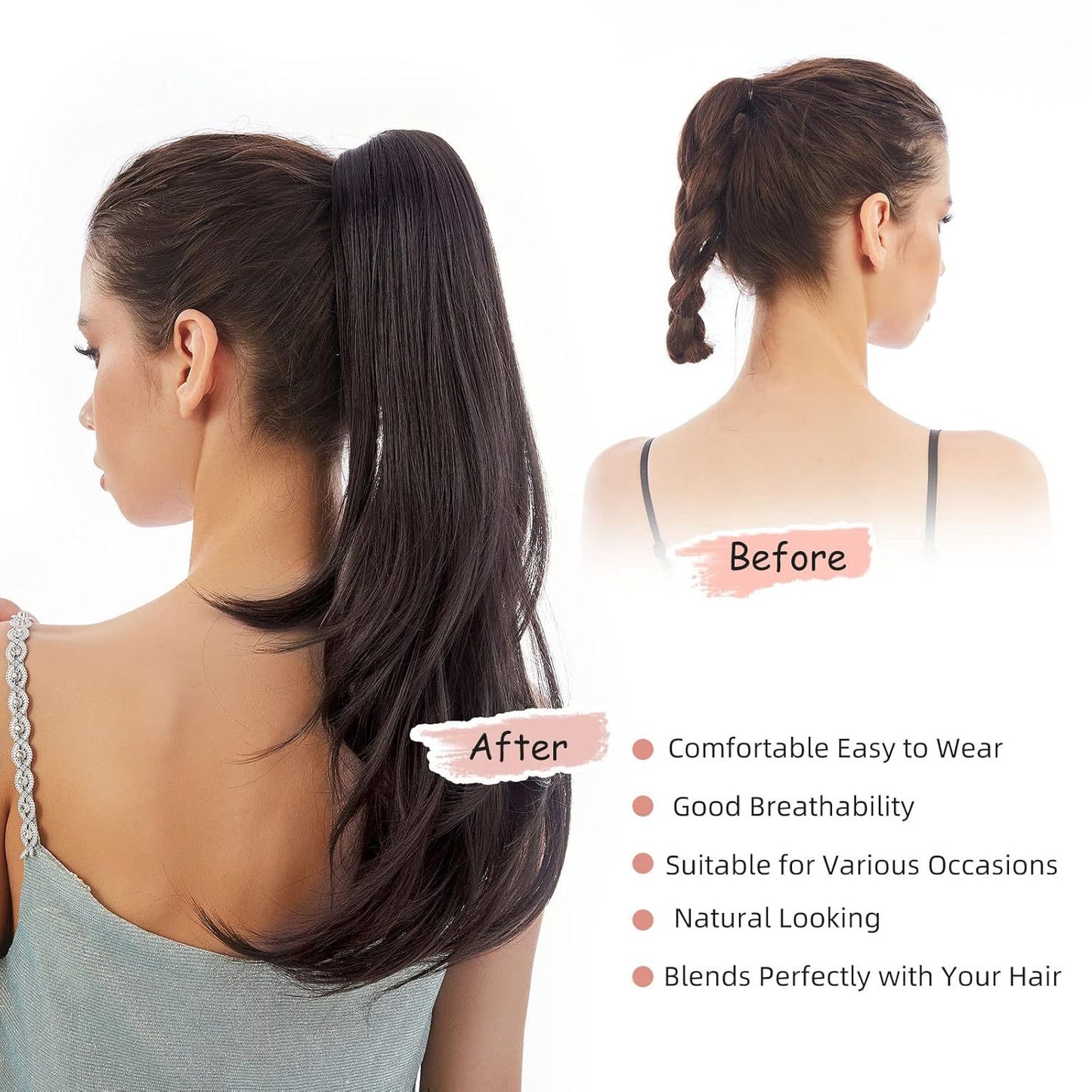 Jaws Clamp High Braid Grip Female Curly Wig Ponytail