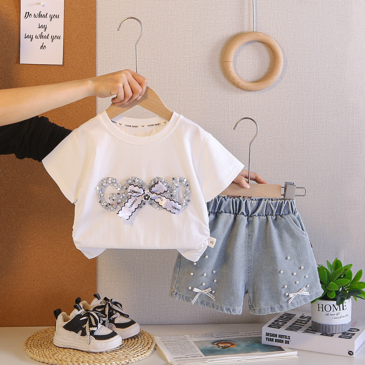 Suits Fashion Clothes Trendy Short Sleeve Children's Suit