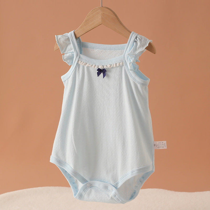 Summer Thin Rompers Sleeveless Triangle Cotton Breathable One-piece Jumpsuit, Climbing Suit