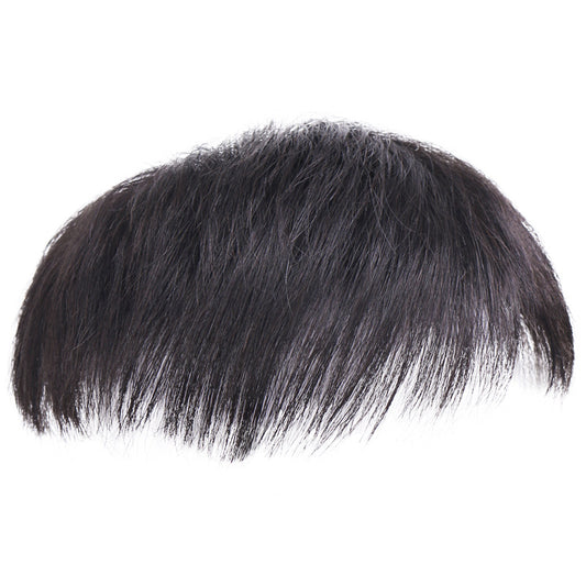 Men's Hairpiece Real Bald Replacement Hand Woven Biological Men's Wig