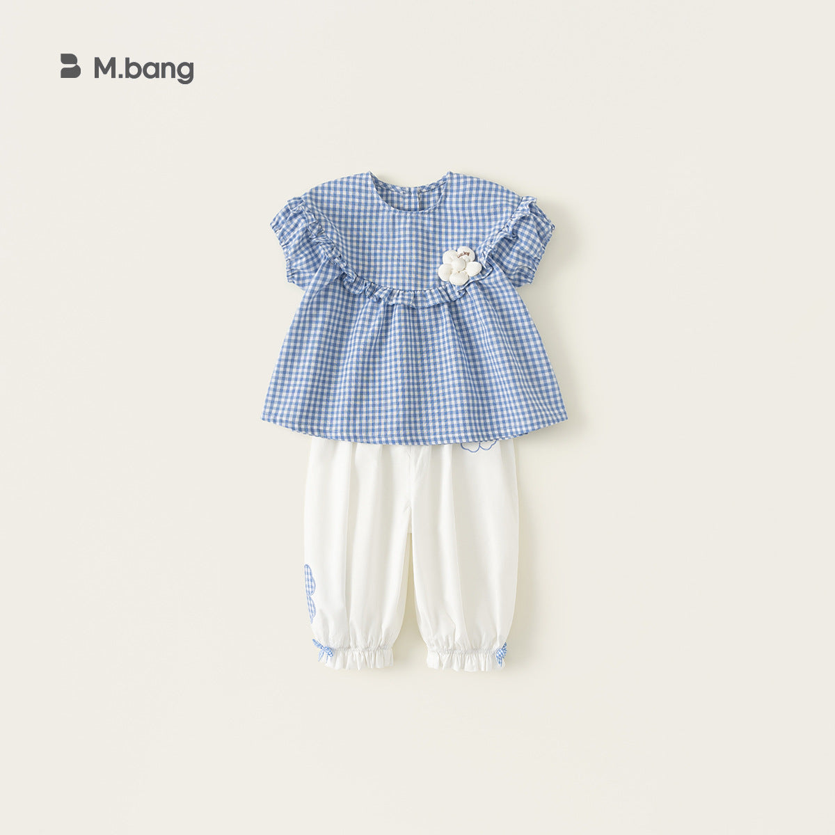 Children's Shirt Ankle Banded Pants Two-piece Flower Summer Clothes Short Sleeve Children's Suit