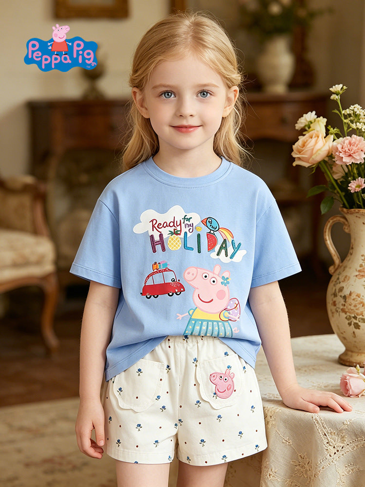 Children's Pure Cotton Summer Dress Cartoon Western Style Boy's Top Price Children's T-shirt