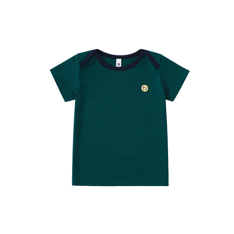 Children's Striped Short-sleeved Summer Half Sleeve Top Children's T-shirt
