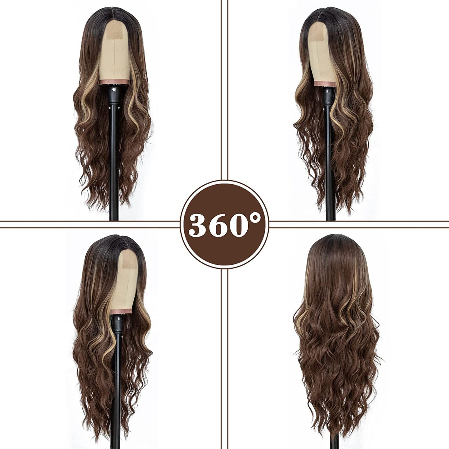 Women's Chemical Fiber Small Lace Headgear Big Wave Wig Long Curls