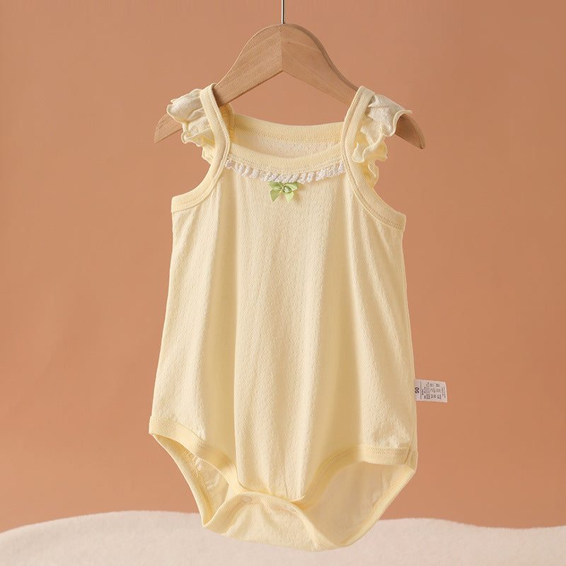 Summer Thin Rompers Sleeveless Triangle Cotton Breathable One-piece Jumpsuit, Climbing Suit