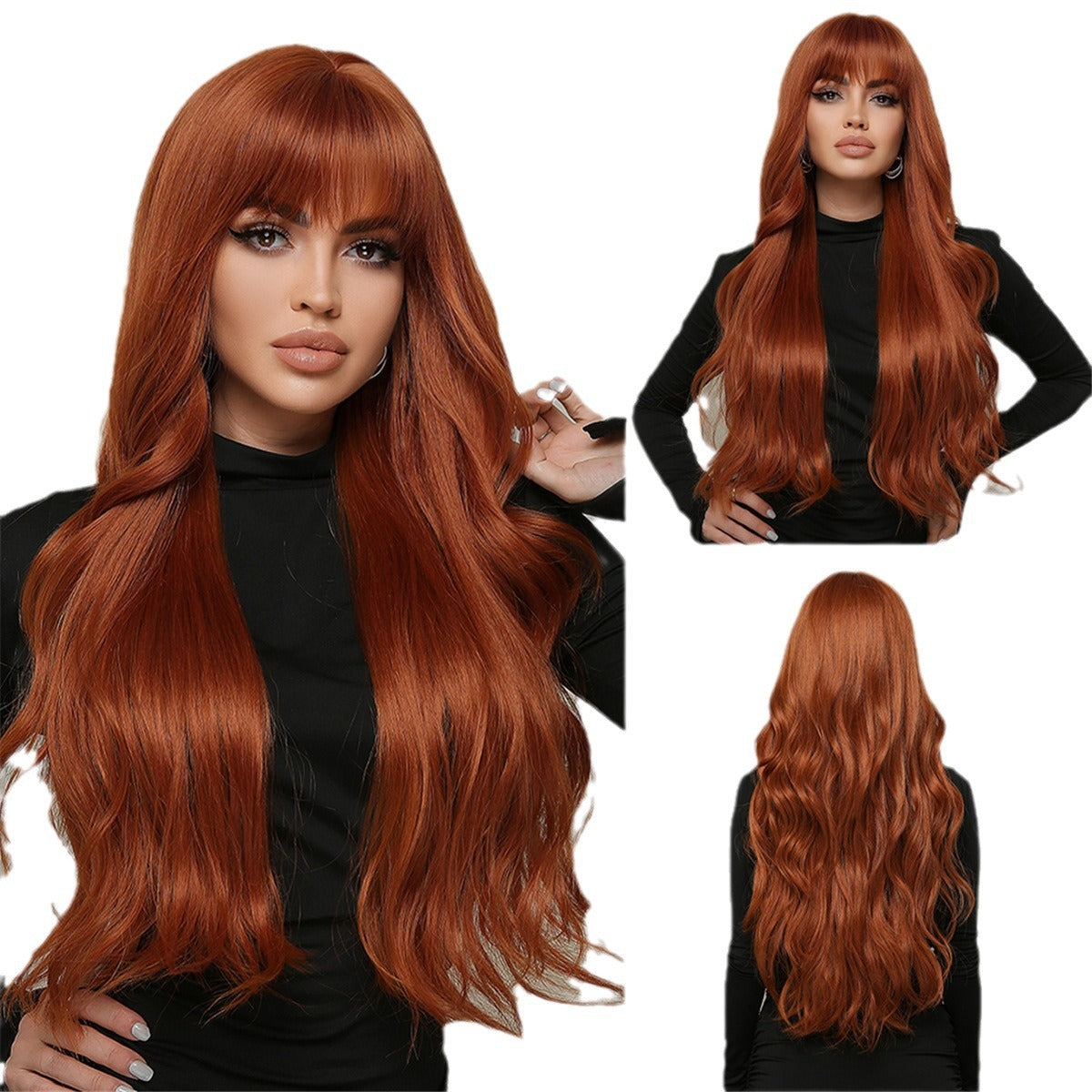Women's Hair Temperament Fluffy Large Volume Sheath Everyday Fashion Wig Long Curls