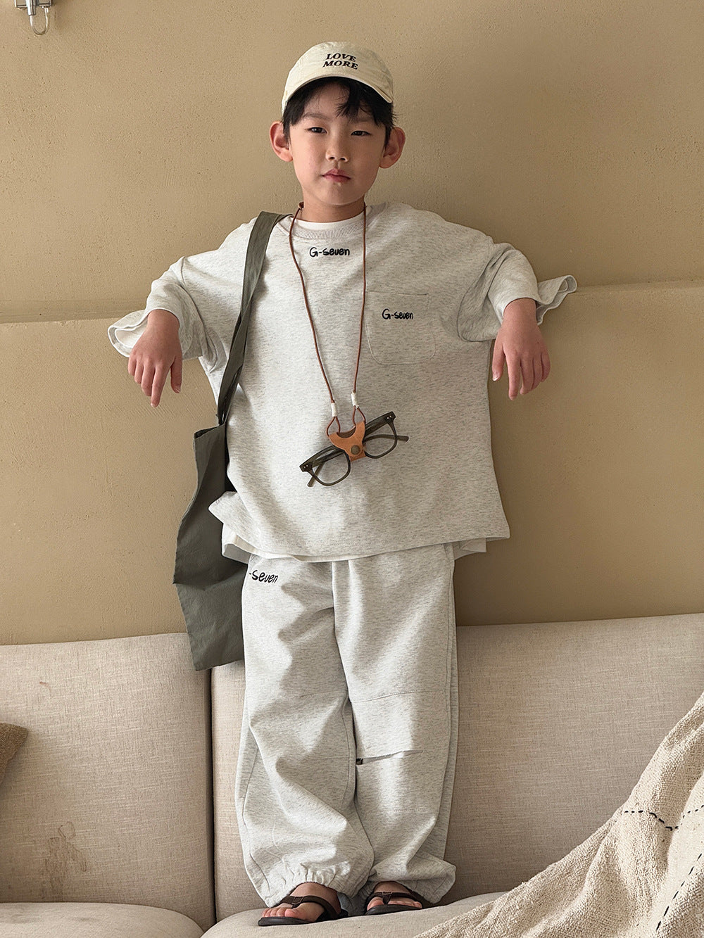 Children's Korean Style Fashion Boys Casual Short-sleeved Trousers Sports Children's Suit