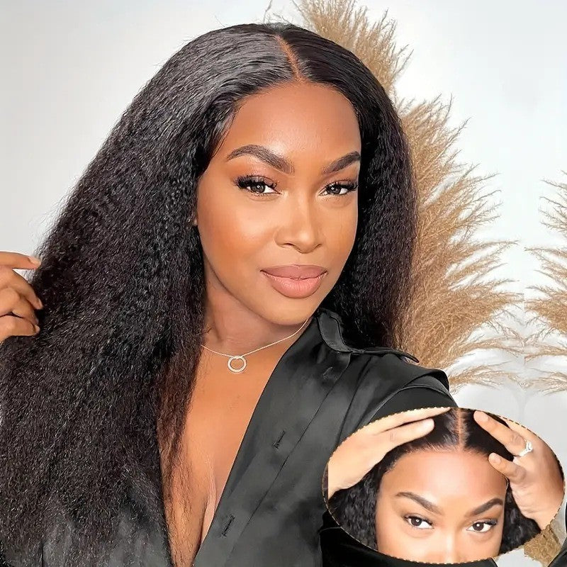Big Lace Synthetic Wigs Corn Stigma Straight Wig Long Curls