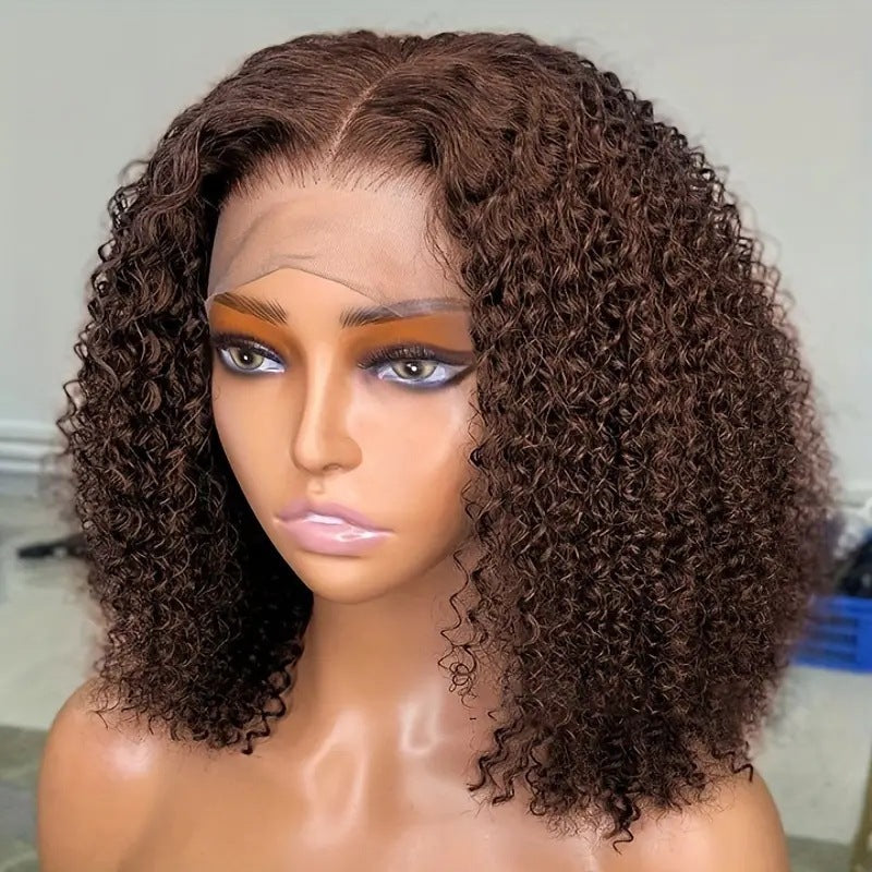 Women's African Wigs With Small Rose Net Chemical Wig Short Curly Hair