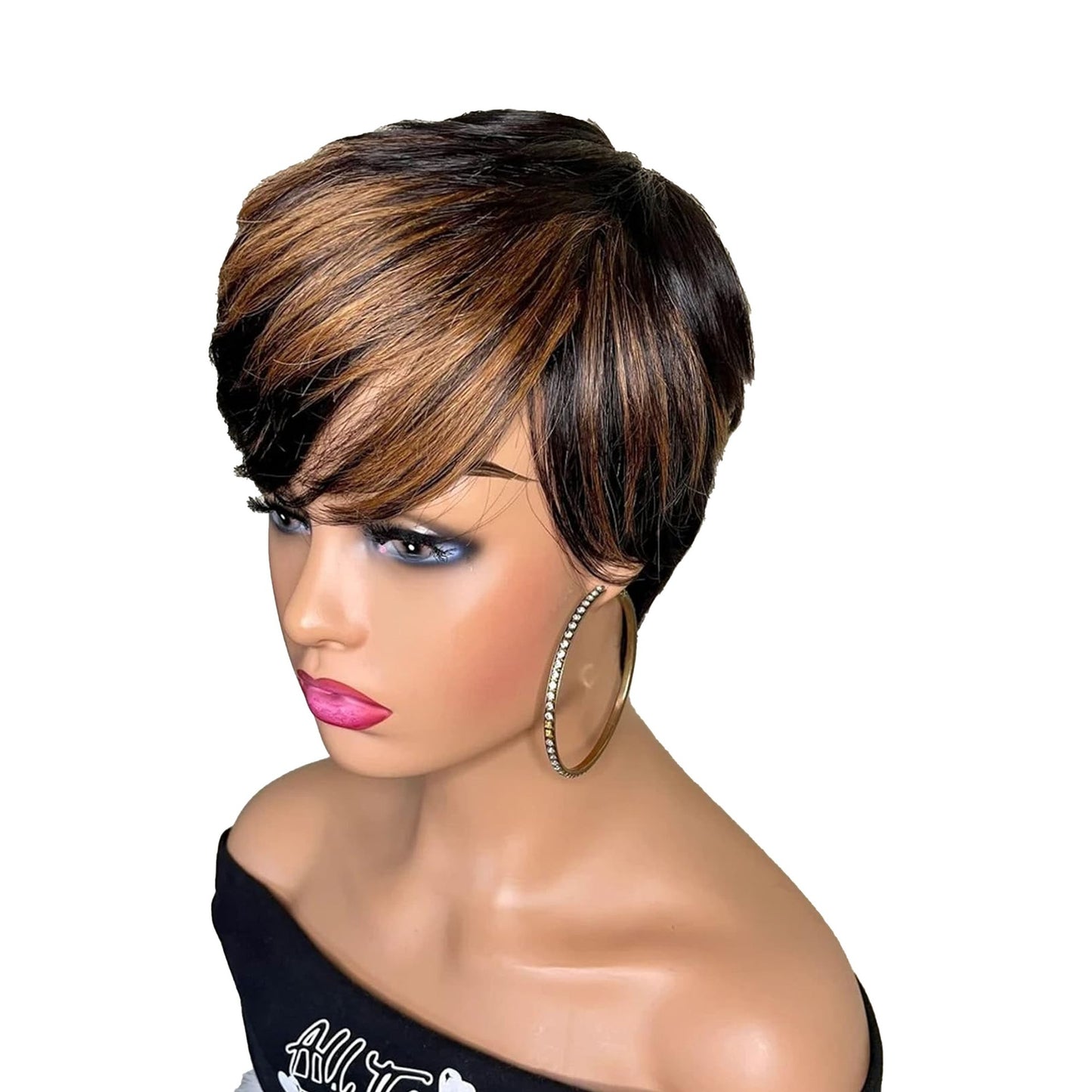 Fashion Attractive Trendy Human Short Headgear Real Hair Wig
