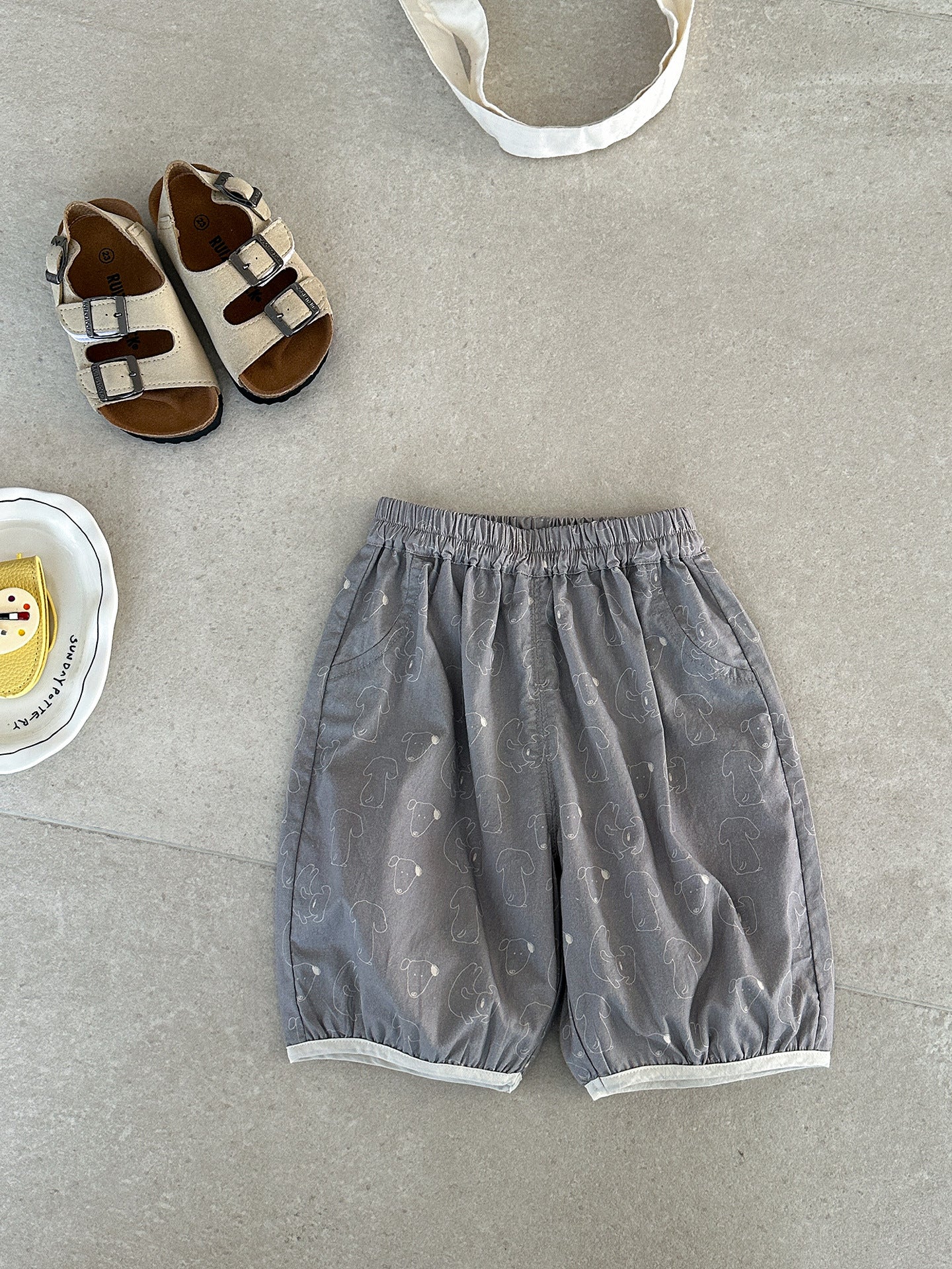 Cropped Trousers Cotton Thin Breathable Clothing Korean Children's Pants