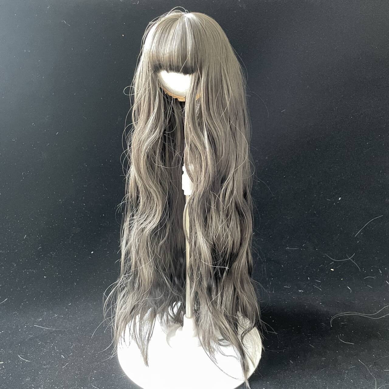 Points Dress Up Black White Optional Soft Silk Hair Cos Wig