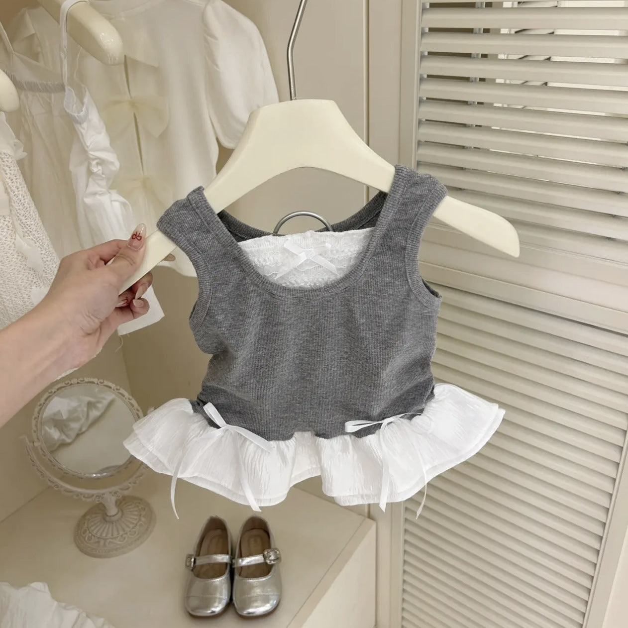 Summer Cute Princess Style Flower Brassiere Pants Children's Suit