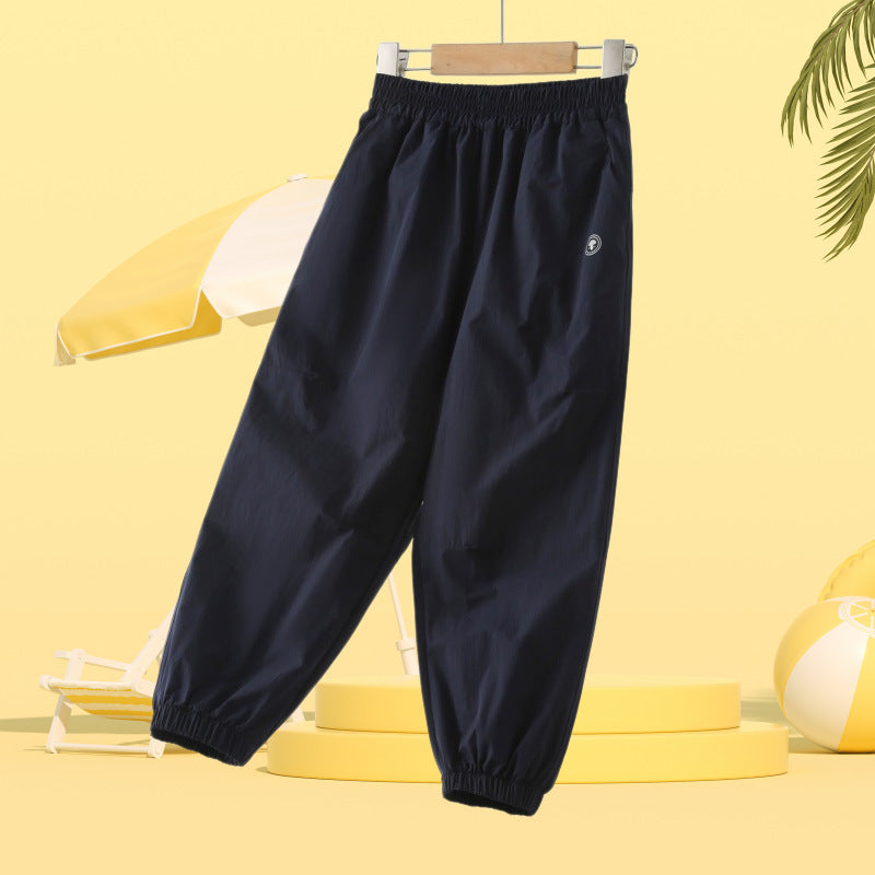 Children's Summer Casual Straight Skinny Boy Medium Big Thin Outdoor Children's Pants