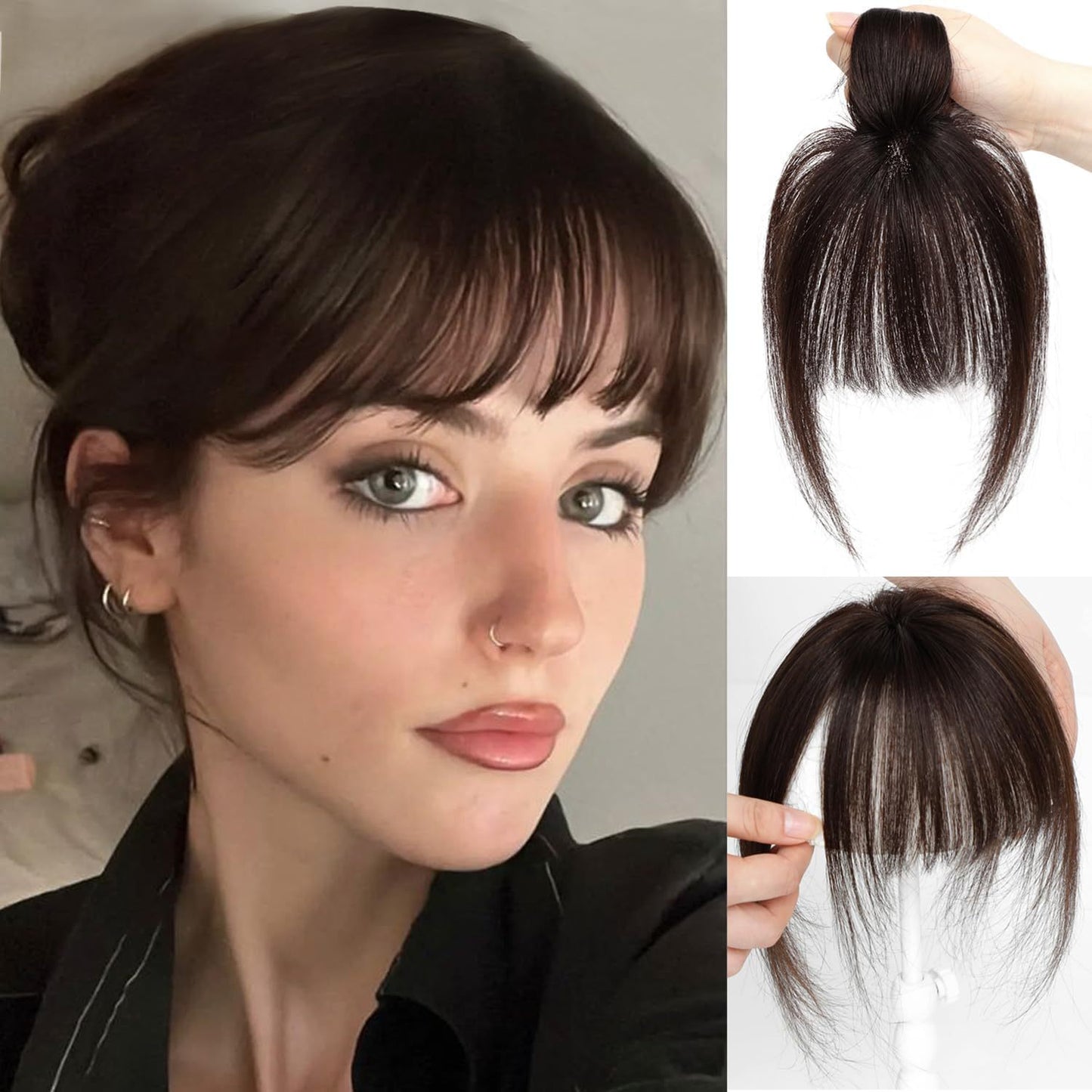 Air Small Supplementing Piece Cover Bangs Hand-woven French Style Female Wig