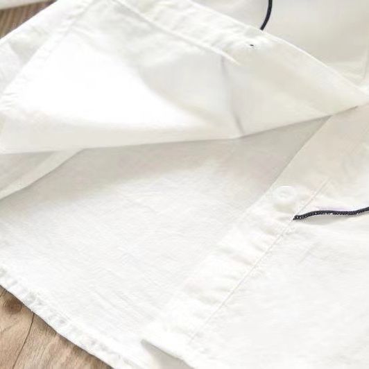 Children's Breathable Princess Long-sleeved Ruffled White With Children's Shirt