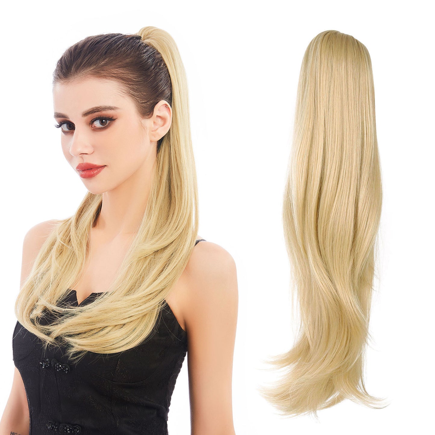 Mid-length Fiber Jaws Clamp Grip High Female Lazy Wig Ponytail