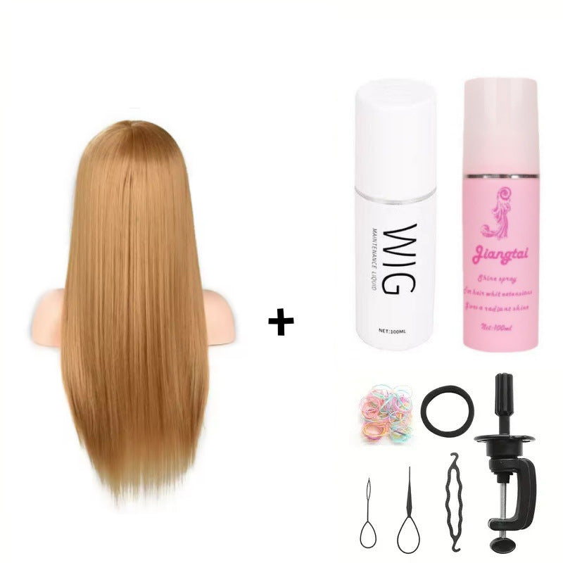 Artificial Hair Mannequin Head Hairdressing Practice Perm Braiding Updo Trimming Other Wig