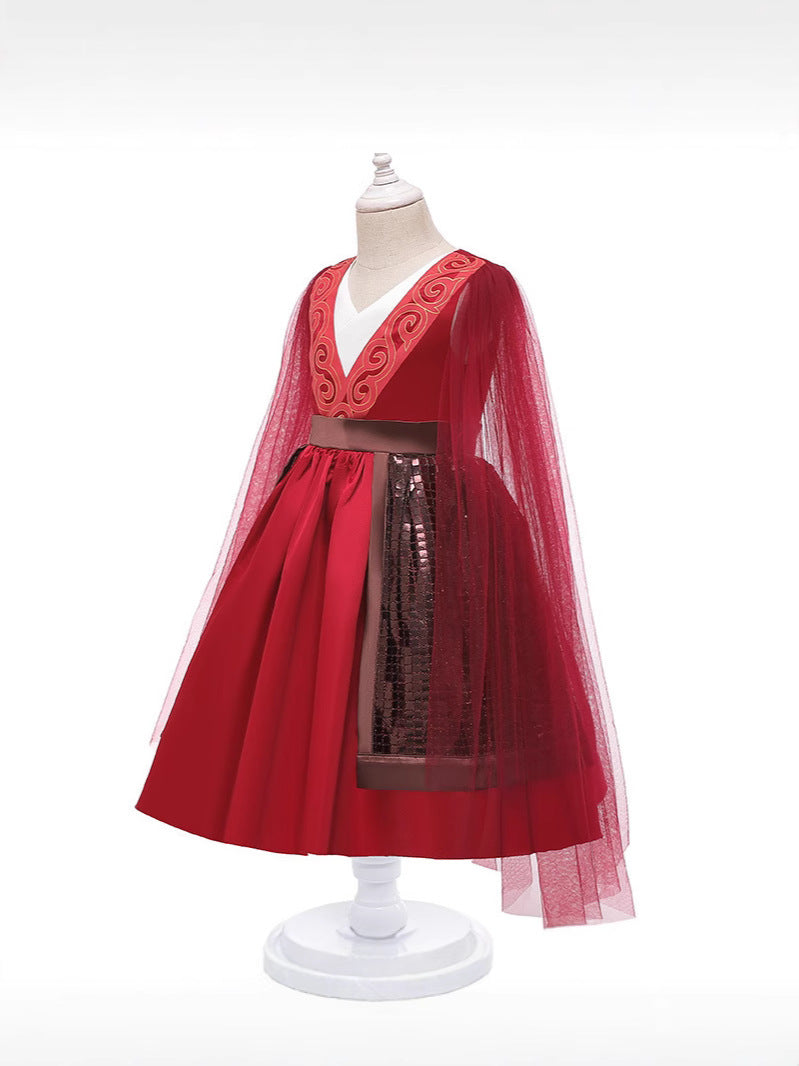 Summer Chinese Style Princess Ethnic Little Temperament Gauze Children's Dress