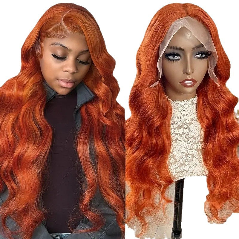 Women's Front Lace Hair Mid-length Curly Big Wig Long Curls