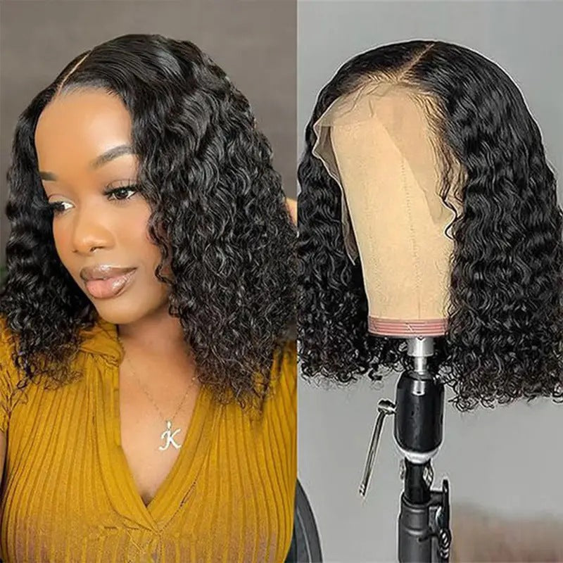 Fashion Front Lace African Small Roll Hand Head Wig Short Curly Hair