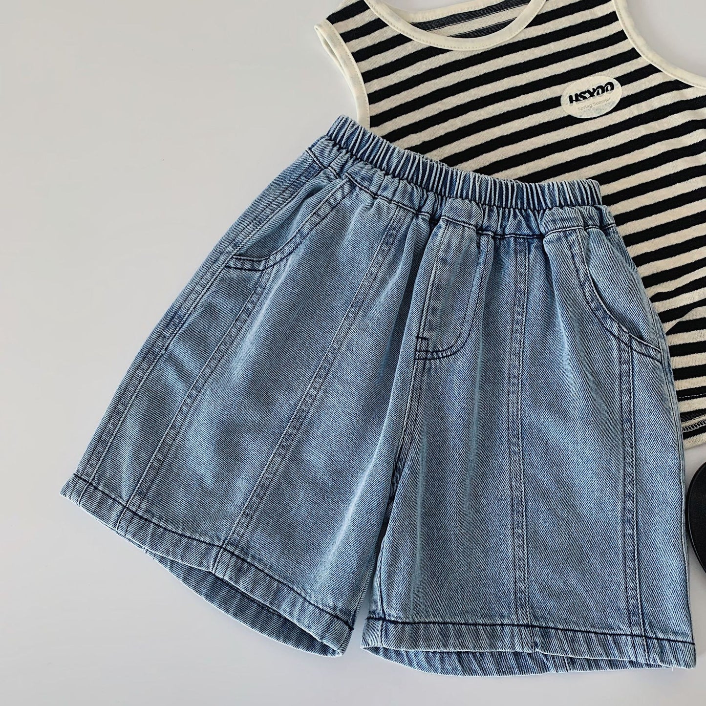 Children's Boy's Denim Shorts Summer Loose Western Style Casual Thin Children's Pants