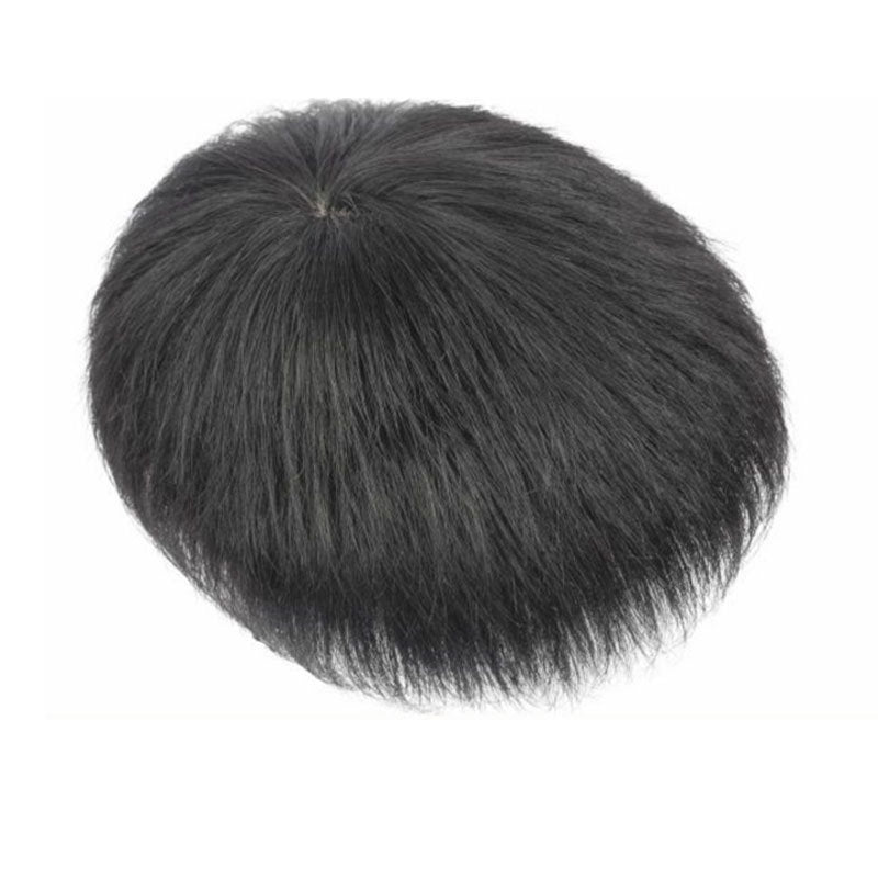 Men's Real Hair Supplementing Piece Hairpiece Mechanism Viscose Men's Wig