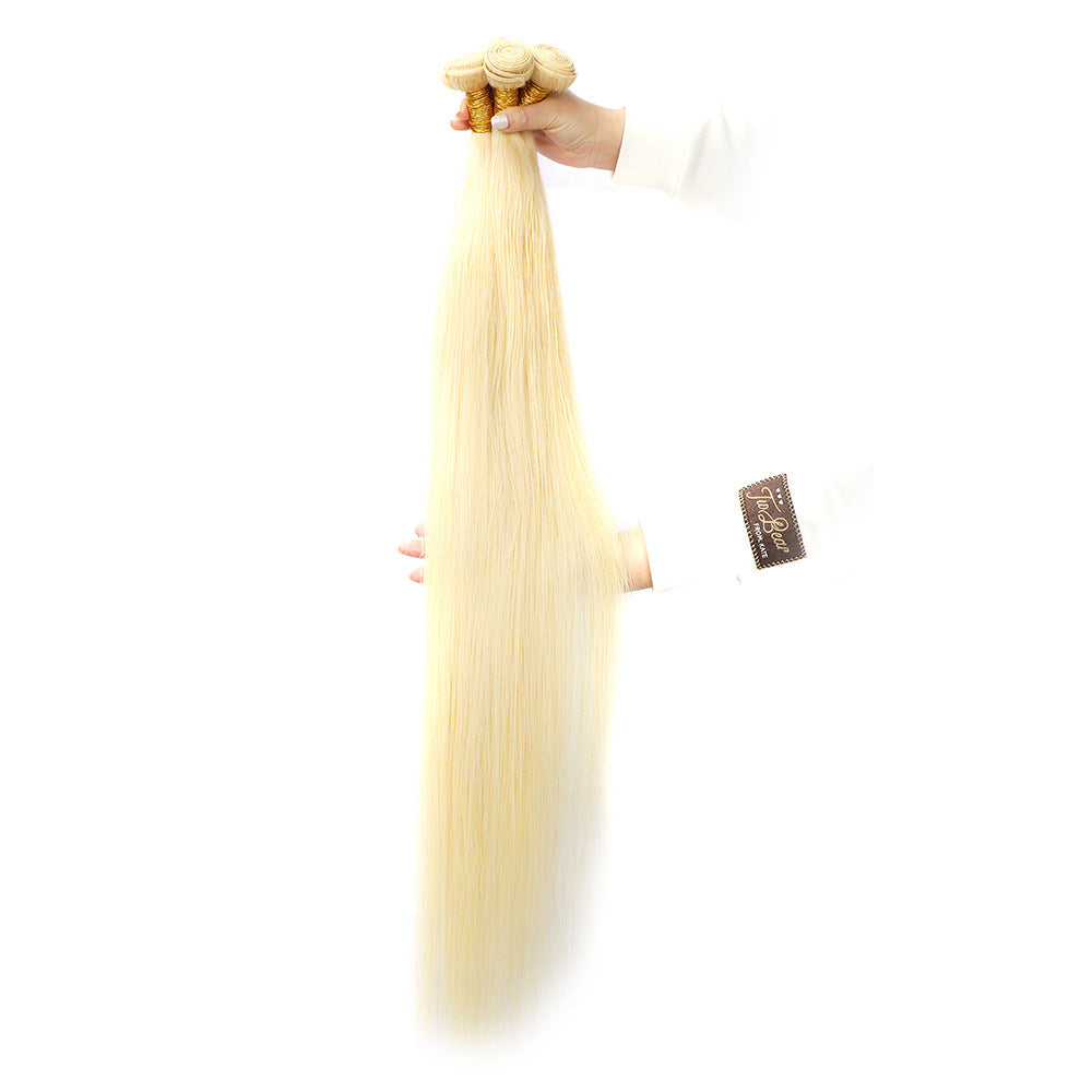 Cool Charming Pretty Weft Straight Strip Real Hair Wig
