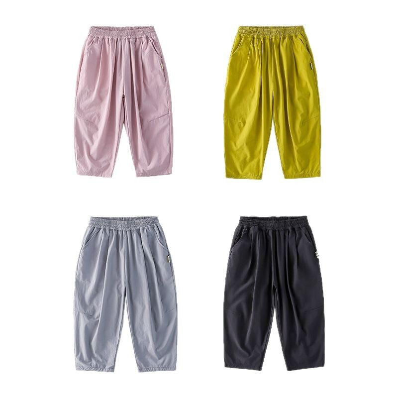 Children's Sun Protection Cotton Hall Ankle Length Children's Pants