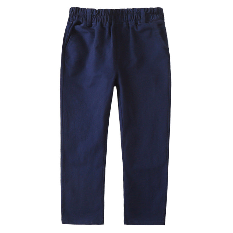 Children's Uniform Primary Secondary School Suit Boys Khaki Thick Dark Children's Pants