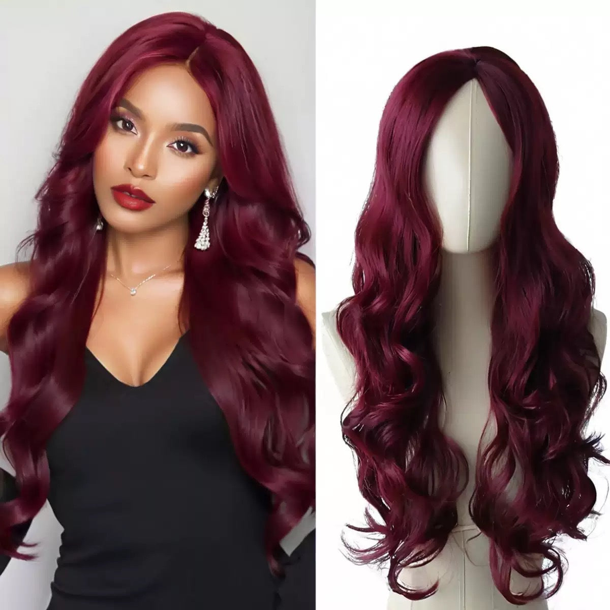 Women's Forehead Lace Natural Mid-length Hair Big Wave Small Curly Wig Long Curls